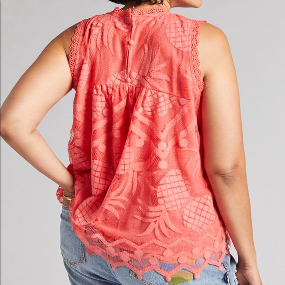 Anthropologie | MAEVE PINEAPPLE LACE BLOUSE | Medium ๐ - Picture 7 of 9